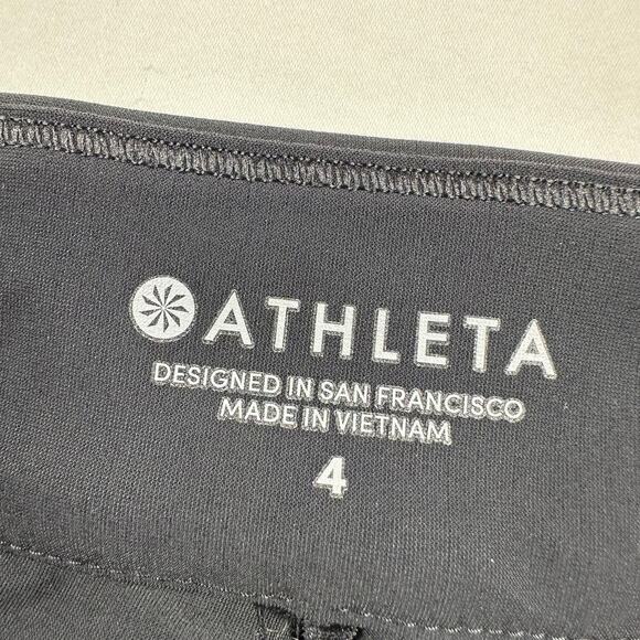 Athleta Pants Women 4 Black Stellar Trouser Modern Casual Active Sleek Commute - Picture 4 of 13